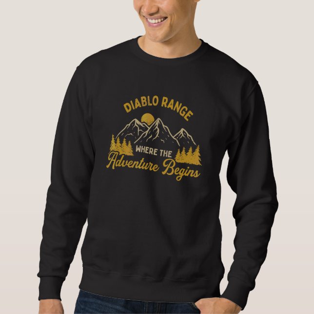Sweatshirt Où l'aventure commence Diablo Range Randonnée Cal (Devant)