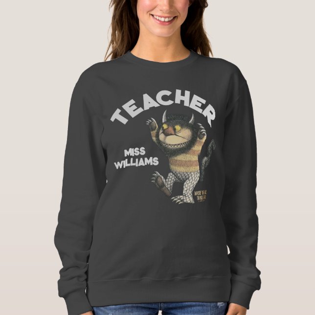 Sweatshirt Où sont les bêtes féroces Professeur (Devant)