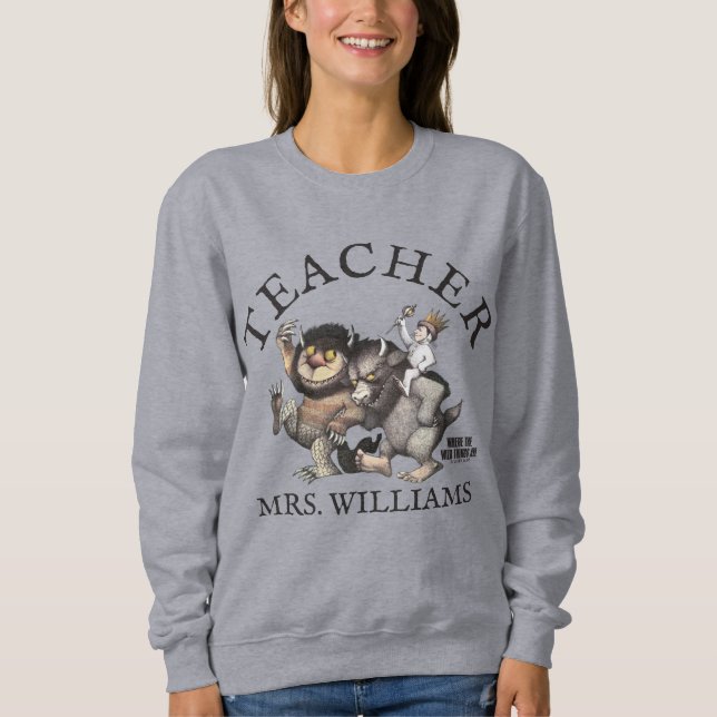 Sweatshirt Où sont les bêtes sauvages Professeur (Devant)