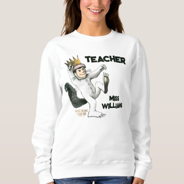 Sweatshirt Où sont les bêtes sauvages Professeur (Devant)