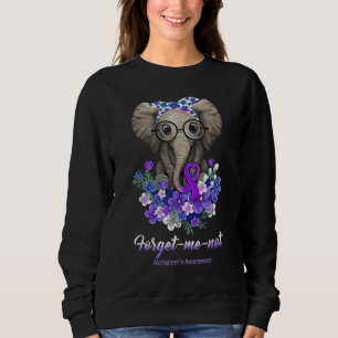 Sweatshirt Oubliez-moi-pas Alzheimer's Awareness Cute Elephan