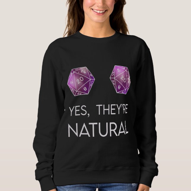 Sweatshirt Oui Ils sont Natural D20 Rpg Board Jeu Gamer (Devant)
