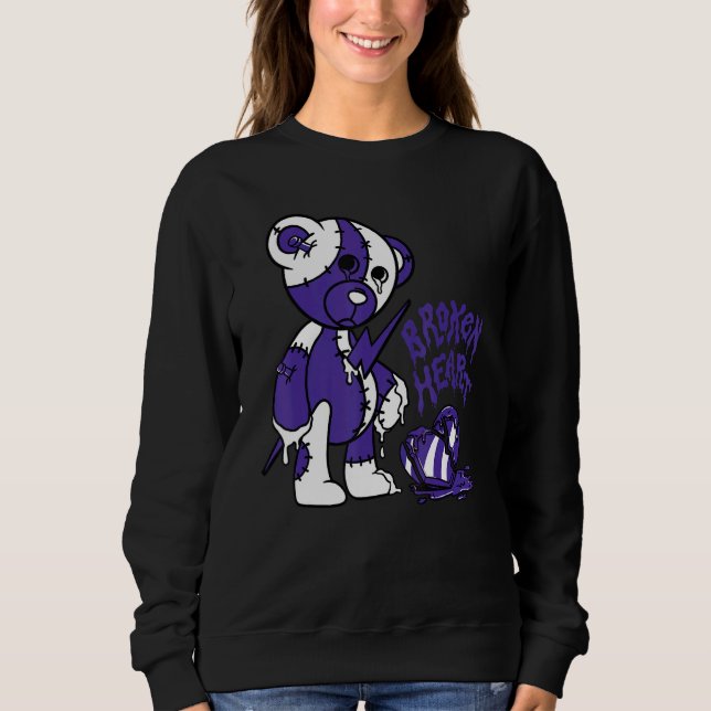 Sweatshirt Ours à coeur brisé  Aime les correspondances 5s (Devant)