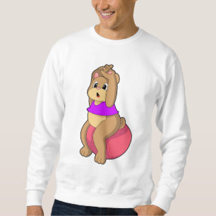 Sweatshirt Ours à Fitness avec ballon de gymnastique.PNG