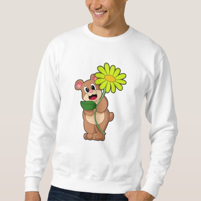 Sweatshirt Ours à la Fleur jaune (Devant)