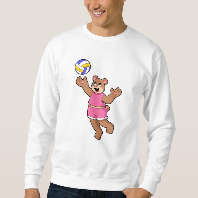 Sweatshirt Ours aux sports de volleyball (Devant)