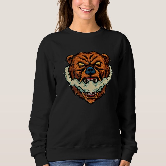 Sweatshirt Ours avec Vape Cloud Grizzly Tough Mean Woods Tee (Devant)