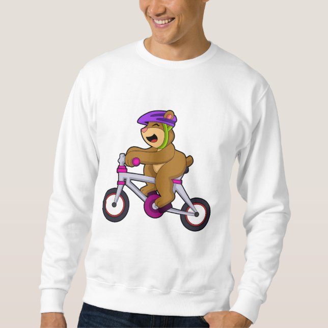 Sweatshirt Ours avec vélo et casque (Devant)