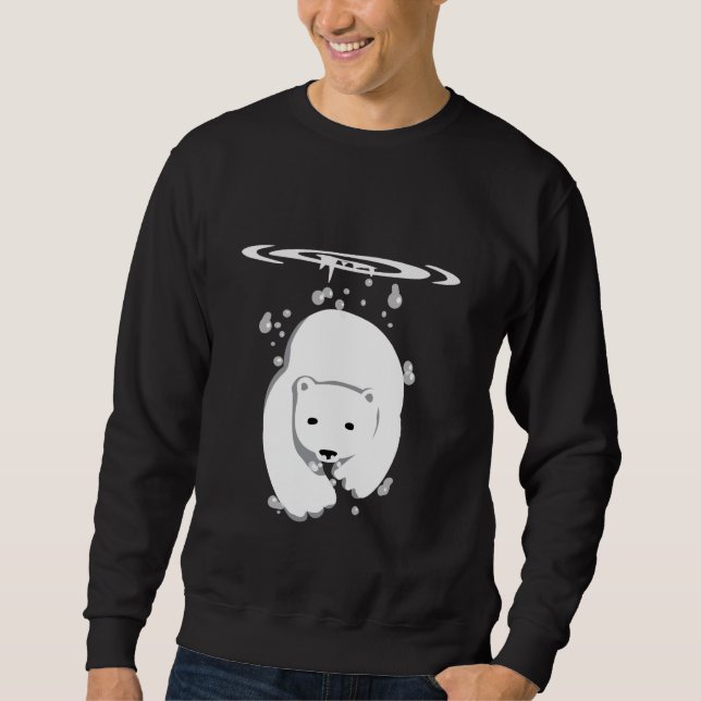 Sweatshirt Ours blanc sous-marin (Devant)