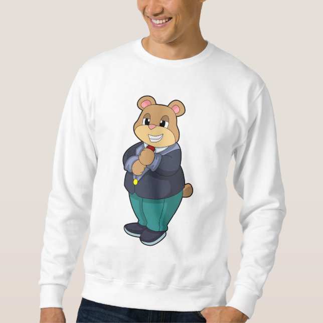 Sweatshirt Ours comme marié en costume (Devant)