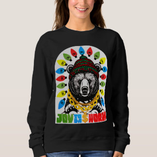 Sweatshirt Ours de Noël en pull moche gangsta ghetto joie