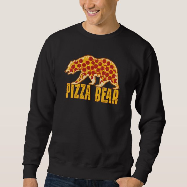 Sweatshirt Ours de pizza (Devant)