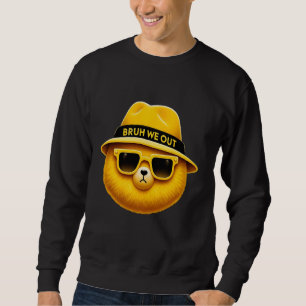 Sweatshirt Ours drôle avec Casquette et lunettes de soleil Br