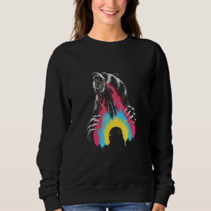Sweatshirt Ours en colère ne se soucie pas Vintage Classique