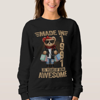 Sweatshirt Ours en peluche fait en 1991 âgé de 35 ans 35e ann