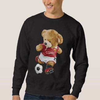 Sweatshirt Ours en peluche mignon jouant au football
