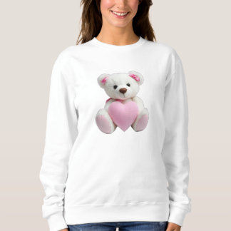 Sweatshirt Ours polaire Accrocher Rose Coeur rose