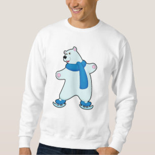 Sweatshirt Ours polaire au patinage sur glace avec Ecarf