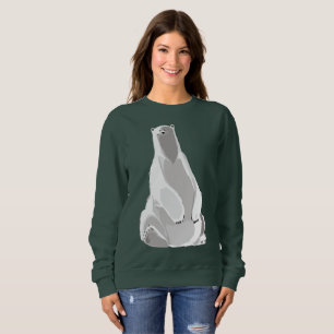 Sweatshirt Ours Polaire Relâché - Art Minimaliste