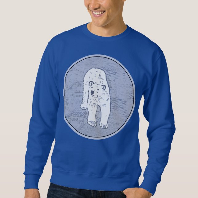 Sweatshirt Ours polaire sur la peinture sur glace - Art origi (Devant)