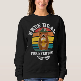 Sweatshirt Ours qui boit de la bière en buvant en buvant 