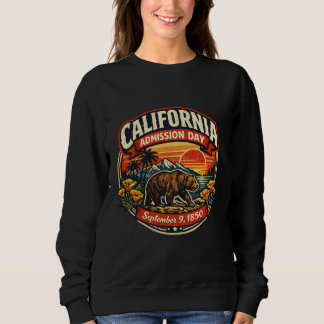 Sweatshirt Ours Rétro Vintage Jour d'Admission Californie & P