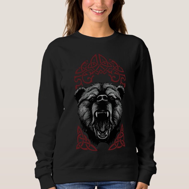 Sweatshirt Ours Viking Rugissant (Devant)