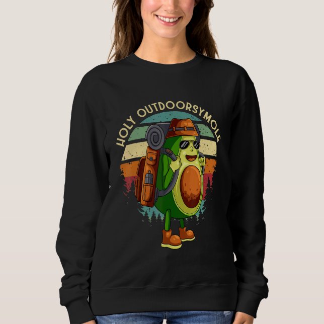 Sweatshirt Outdoorsy Avocado Hiking Holy Outdoorsymole Guacam (Devant)