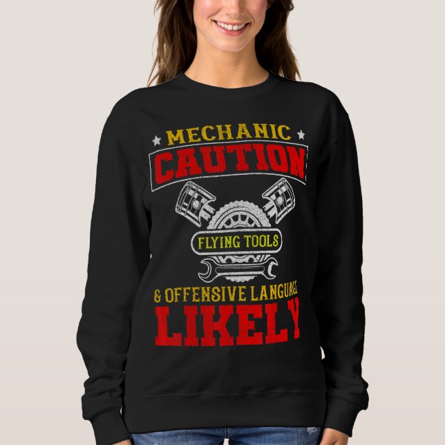 Sweatshirt Outils de vol de prudence mécanique et langage off (Devant)