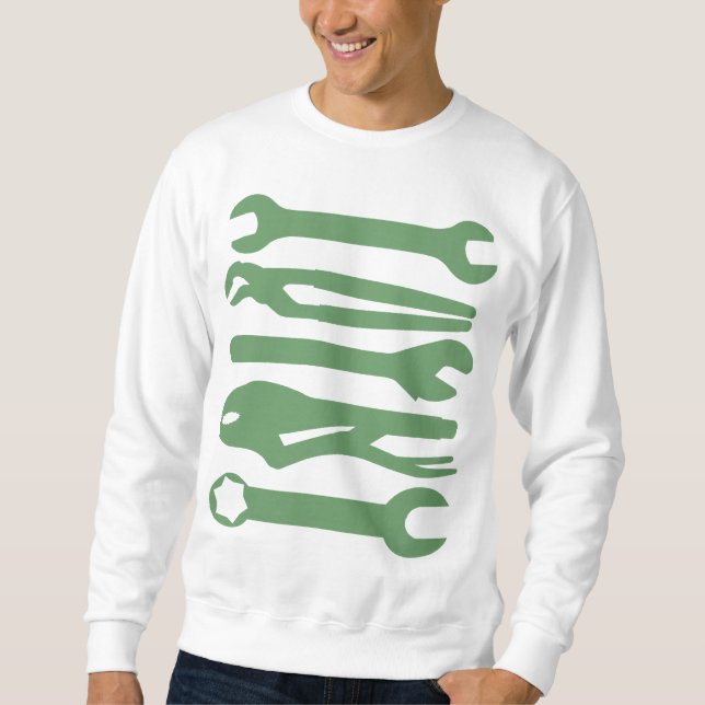 Sweatshirt Outils - vert d'armée (Devant)