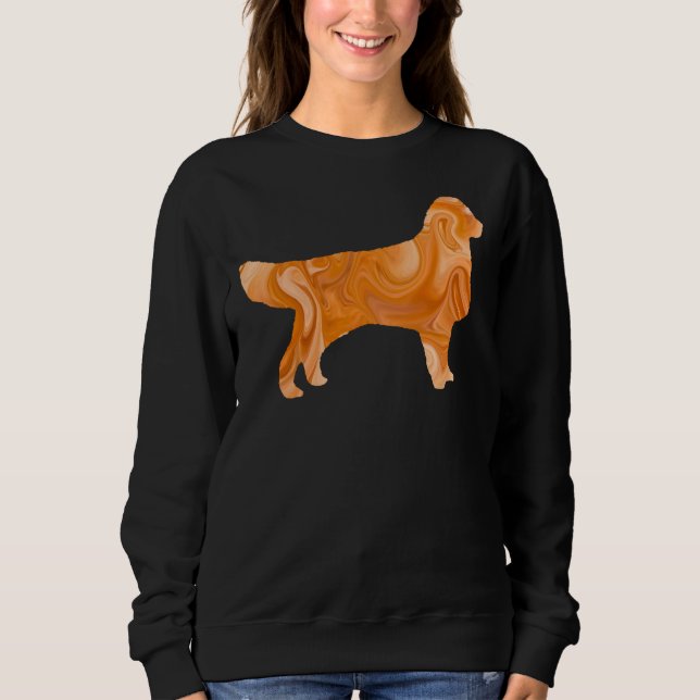Sweatshirt Outline Golden Retriever (Devant)