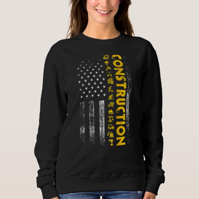 Sweatshirt Ouvrier du bâtiment sur le dos de vêtements (Devant)