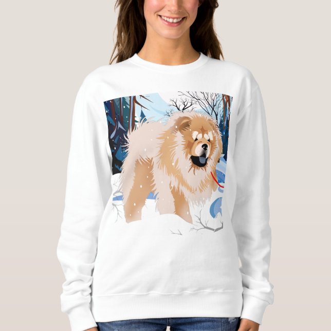 Sweatshirt OVER THE RIVER Red Chow chemise tous les styles (Devant)