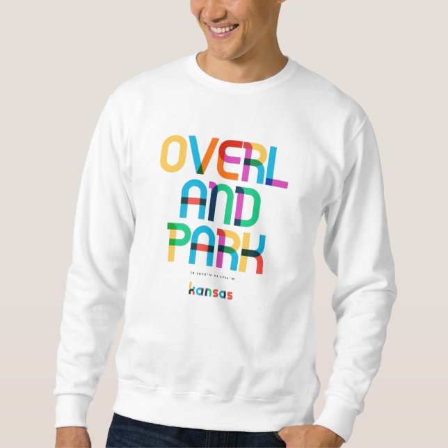 Sweatshirt Overland Park Kansas Mid Century, Pop Art, (Devant)