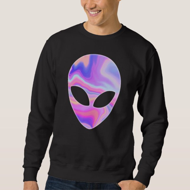 Sweatshirt OVNI couleur tête Alien (Devant)