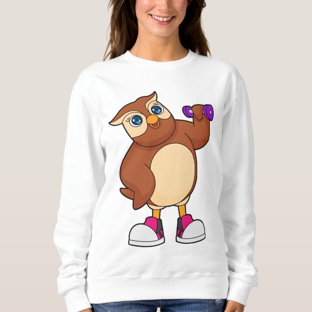Sweatshirt Owl Fitness Dumbbell (Devant)