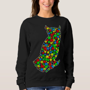 Sweatshirt Owl Funny Puzzle Animaux Sensibilisation sur l'aut