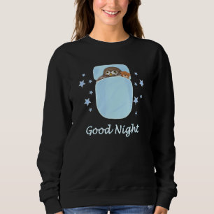 Sweatshirt Owl Teddy Bear Bonne nuit Pyjamas Biologiste des o