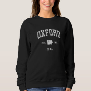 Sweatshirt Oxford Iowa Ia Athlétisme Sportif Vintage