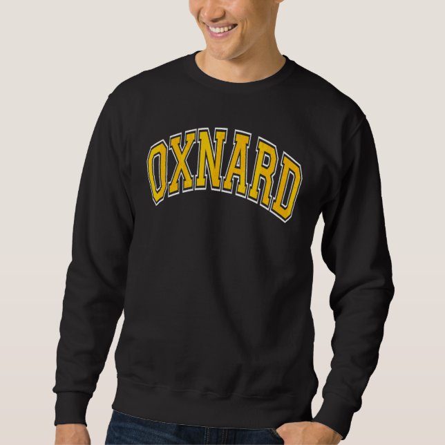 Sweatshirt Oxnard California Ca Varsity Style Amber Texte (Devant)