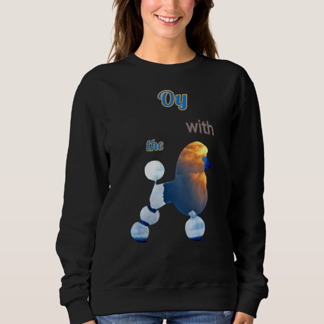 Sweatshirt Oy Avec Les Nuages De Poodle (Devant)