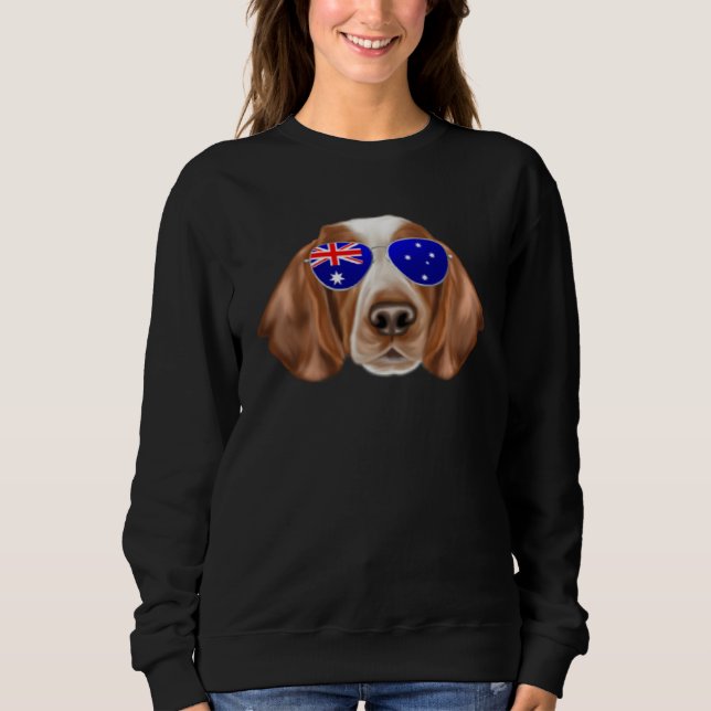Sweatshirt OZ Flag Welsh Springer Spaniel Dog Australia Pocke (Devant)