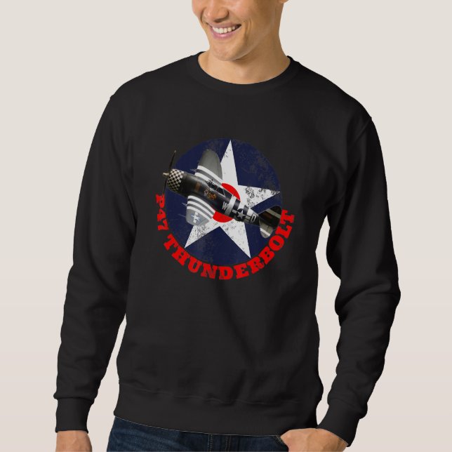 Sweatshirt P47 Thunderbolt 2ème guerre mondiale Fighter Plane (Devant)
