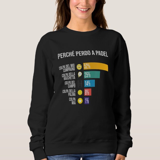 Sweatshirt Padel Man Paddle Tennis Pour Paddlists (Devant)