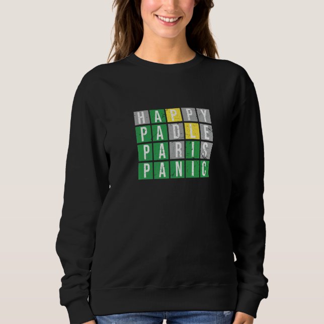 Sweatshirt Padle Paris Panic Casse-tête Mot Puzzle E (Devant)
