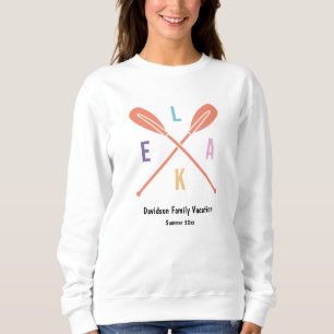 Sweatshirt Pagaies du lac d'été en famille de jumelage Pastel