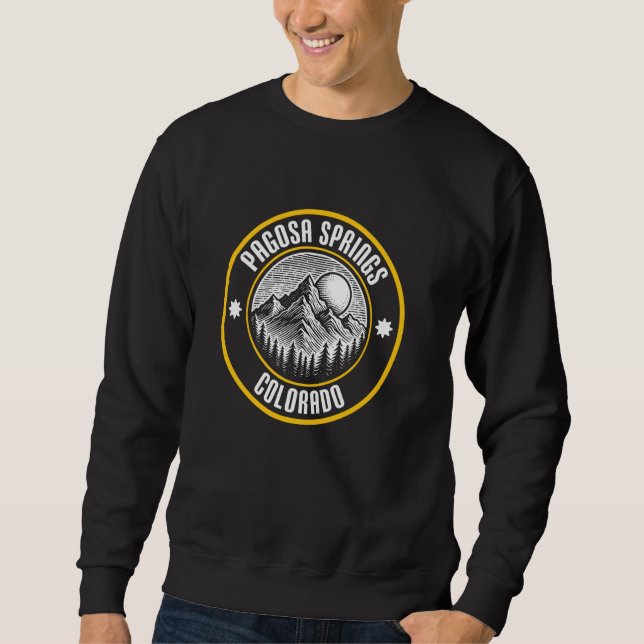 Sweatshirt Pagosa Springs Colorado USA Mountain Design (Devant)