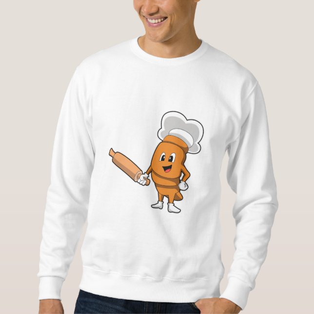 Sweatshirt Pain comme cuisson avec broche à rouleaux (Devant)