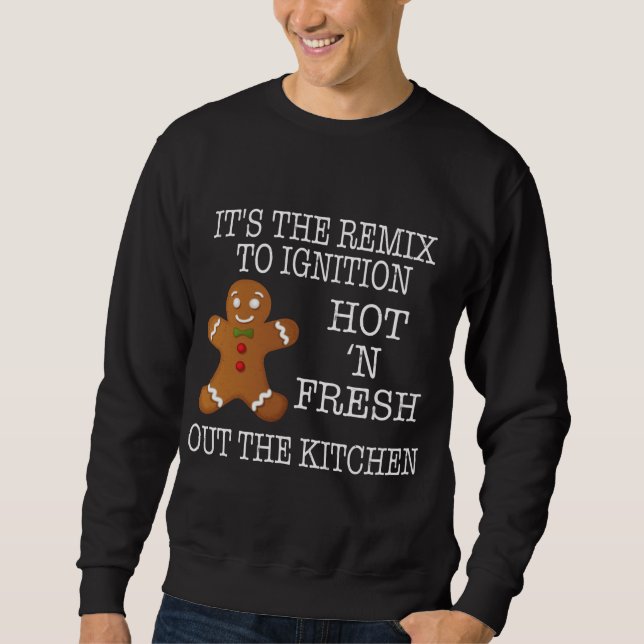 Sweatshirt Pain d'épices de Noël Homme Hot Fresh Out Kit (Devant)