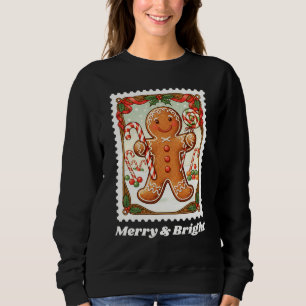 Sweatshirt Pain d'épices de Noël Timbre de la poste de Noël